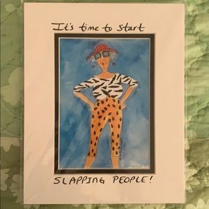 I framed print.  Never used.  10”x 8”.